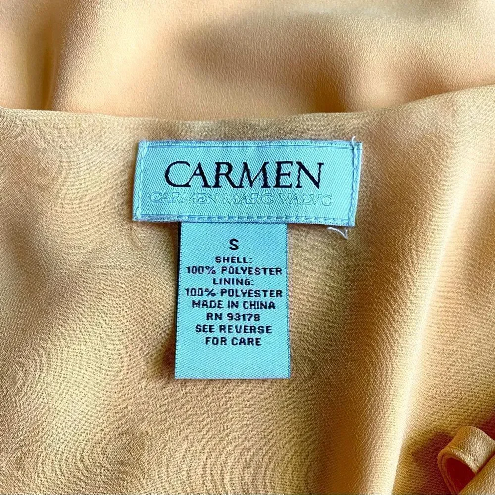 Carmen Marc Valvo Bell Sleeve Blouse Size S - Picture 6 of 8